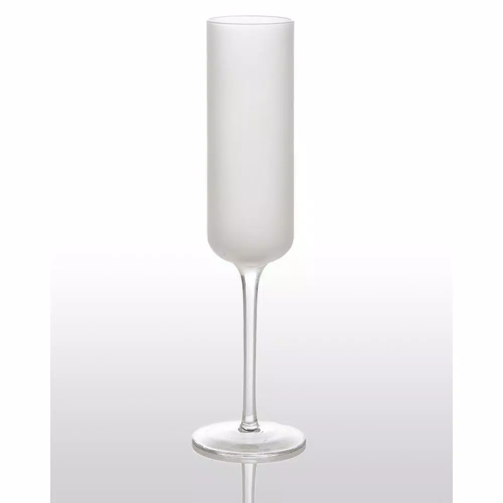 Abigails White Night Frosted Champagne Glass