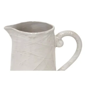 Abigails Bali 72 fl. oz. Ivory Ceramic Pitcher