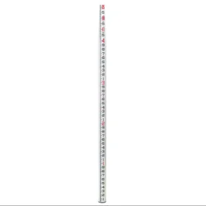 AdirPro 25 ft. Surveyor Oval Shaped Leveling Grade Rod in 10ths Scale