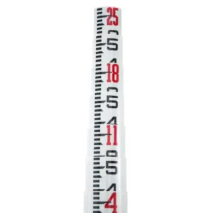 AdirPro 25 ft. Surveyor Oval Shaped Leveling Grade Rod in 10ths Scale