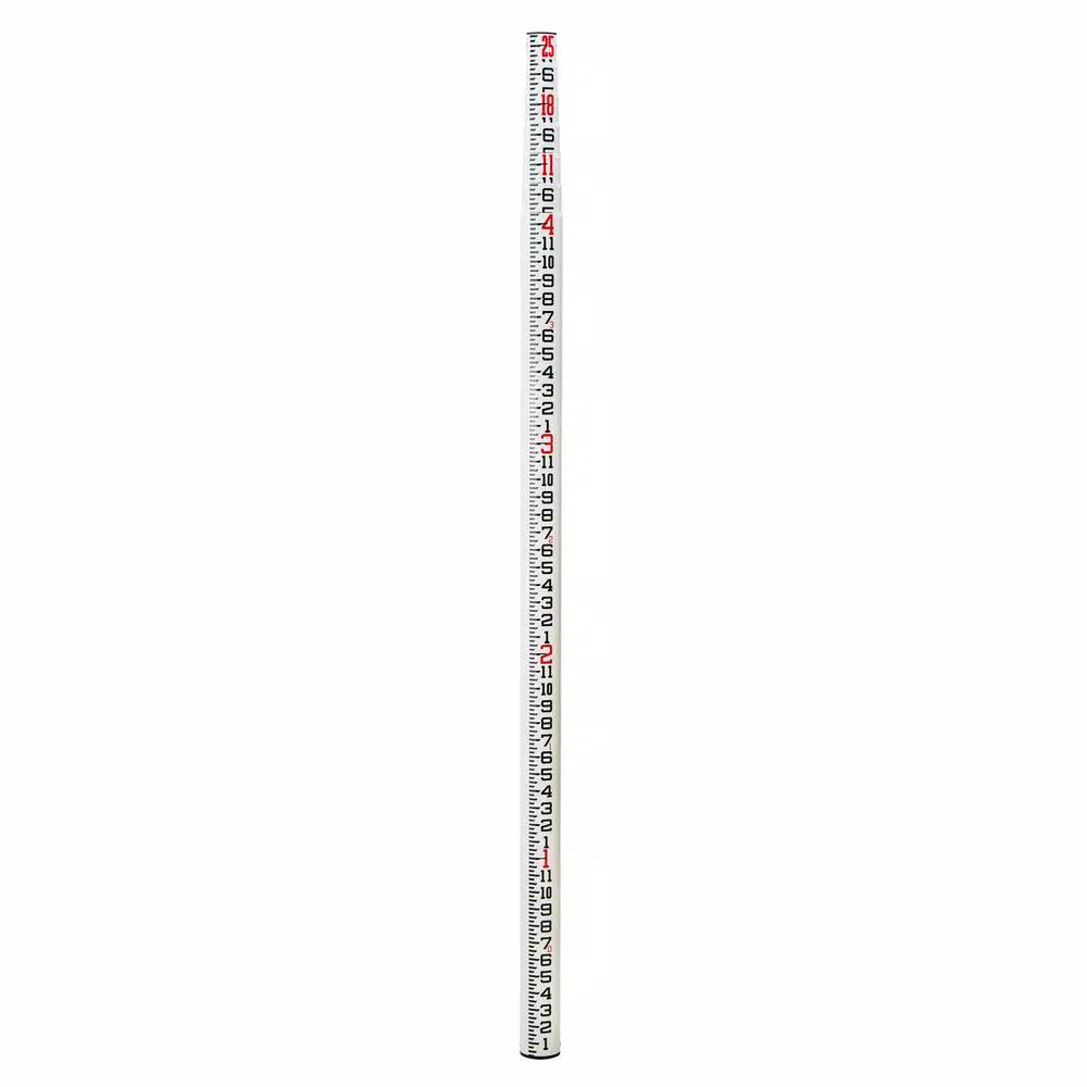 AdirPro 25 ft. Surveyor Oval Shaped Leveling Grade Rod iInches
