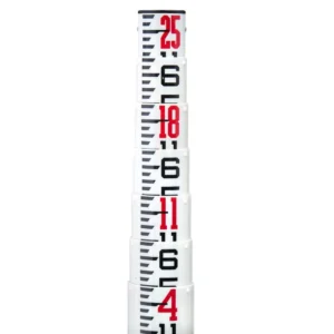 AdirPro 25 ft. Surveyor Oval Shaped Leveling Grade Rod iInches