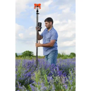AdirPro 6 ft. 2 m 10ths Graduation Carbon Fiber 3-Position Snap-Lock Rover Telescoping Rod Pole in Black
