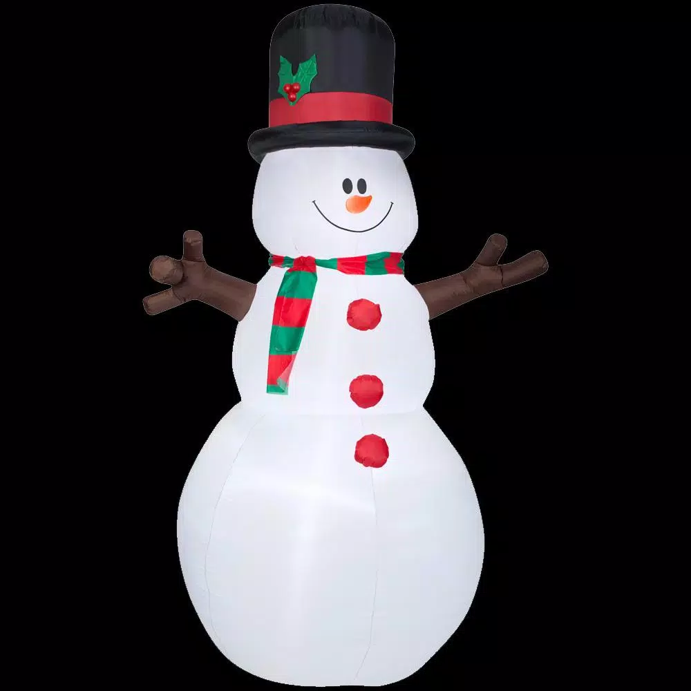 Airblown 5 ft. W x 8 ft. H Inflatable Snowman with Christmas Scarf and Hat