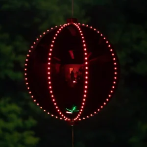 Alpine Corporation 3-Tier Indoor/Outdoor Hanging Christmas Ornaments With Chasing LED Lights