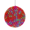 Alpine Corporation 13 in. Diameter Large Flashing Sphere Ornament With Multi-Colored LED Lights
