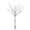 Alpine Corporation 39 in. Tall Silver Metallic Foil Tree with Multicolor LED Lights