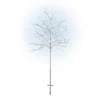 Alpine Corporation 58 in. Tall Frosty Christmas Snowflake Tree with Cool White LED Lights