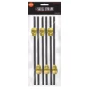 Amscan 11 in. Metallic Halloween Skull Reusable Plastic Straws (3-Pack)