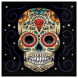 Amscan Sugar Skull Halloween Lunch Napkins (3-Pack)