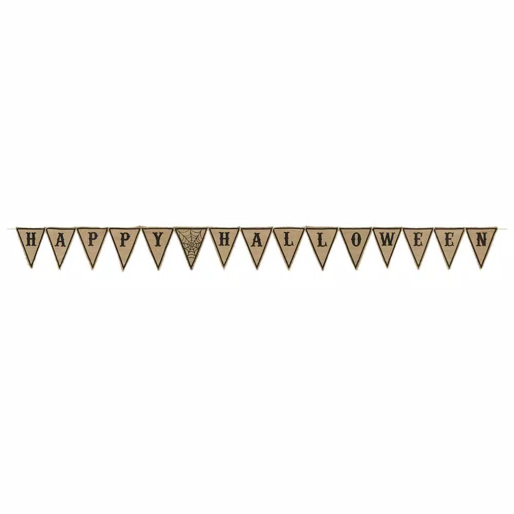Amscan 10 in. Modern Happy Halloween Burlap Banner