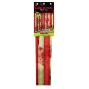 Amscan 48 in. Halloween Creepy Carnival Striped Scene Setters Room Roll