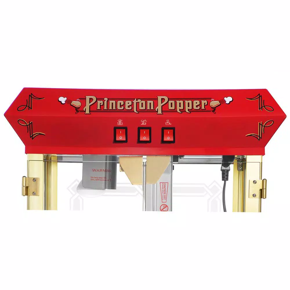 Great Northern Princeton 8 oz. Antique Red Popcorn Machine with Cart