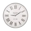 Glitzhome 31.5 in. Oversized Farmhouse Metal Enamel Wall Clock