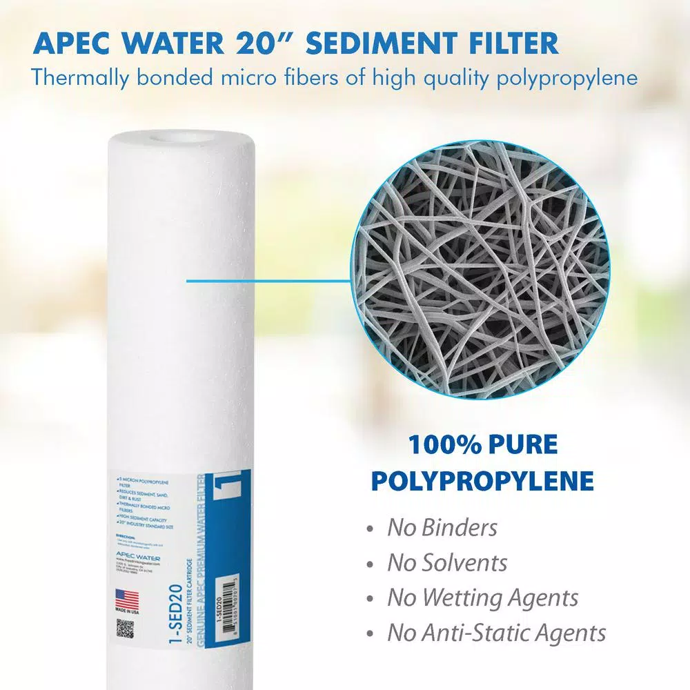 APEC Water Systems Commercial Grade 20 in. x 2.5 in., 5 Micron High Capacity Sediment Pre-Filter
