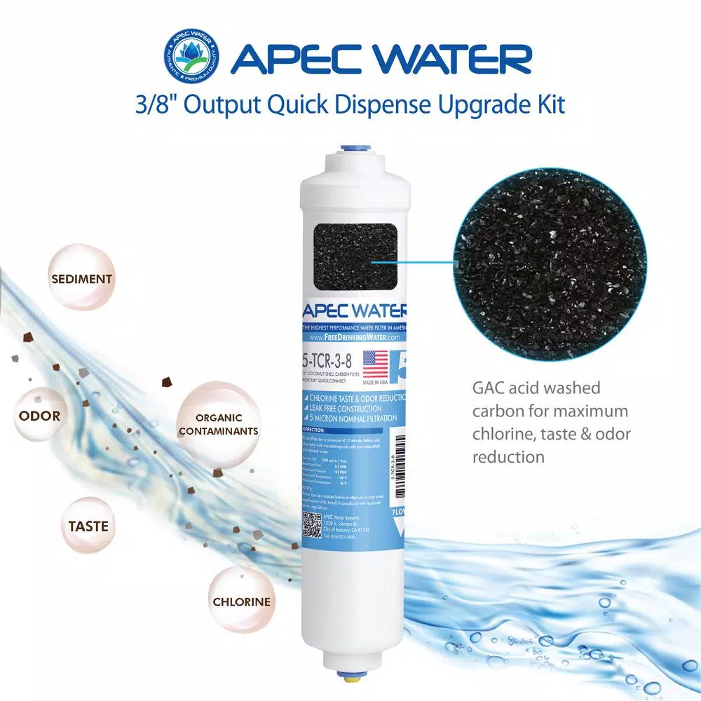 APEC Water Systems 3/8 in. Output Quicker Dispense Upgrade Kit for Under Sink Reverse Osmosis Water Filtration System