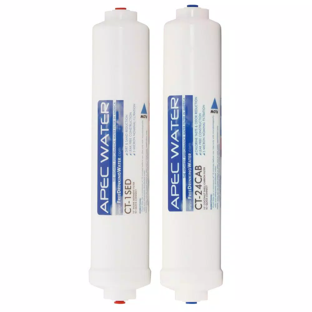 APEC Water Systems Ultimate 10 in. Inline Countertop Reverse Osmosis Replacement Pre-Filter Set for RO-CTOP