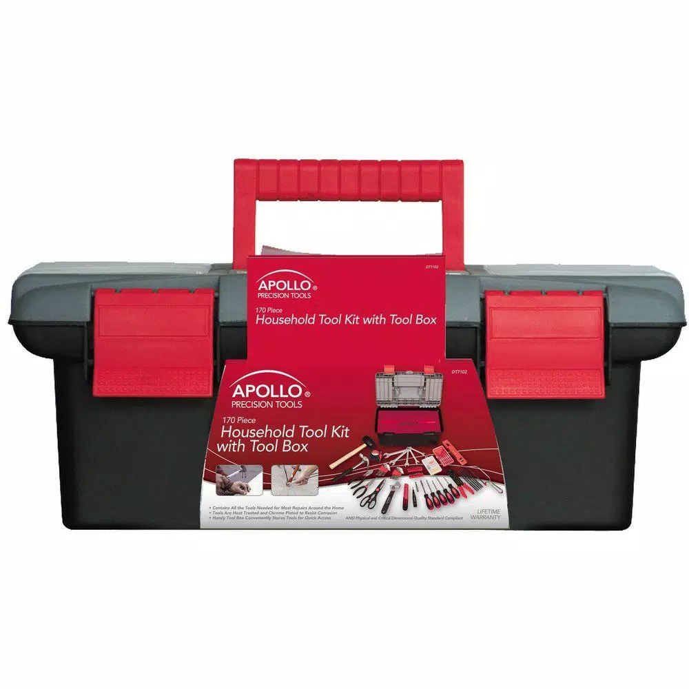 Apollo Home Tool Kit with Tool Box (170-Piece)