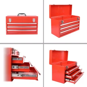 Apollo All Purpose Mechanics Tool Kit in 3-Drawer Steel Tool Box (300-Piece)