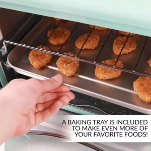 Nostalgia Retro 1500 W Aqua 12-Slice Convection Toaster Oven with Built-in Timer