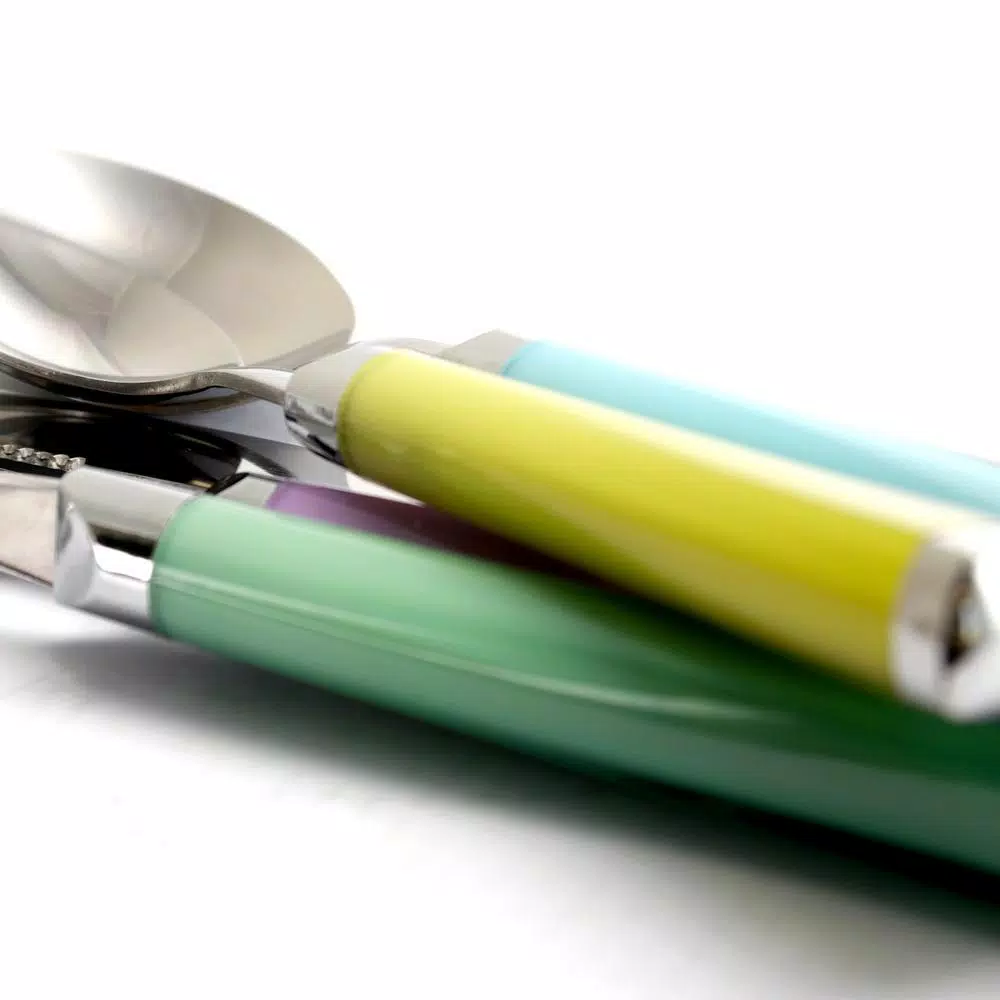 Gibson Home Pastel Extravaganza 20-Piece Assorted Colors Stainless Steel Flatware Set (Service for 4)