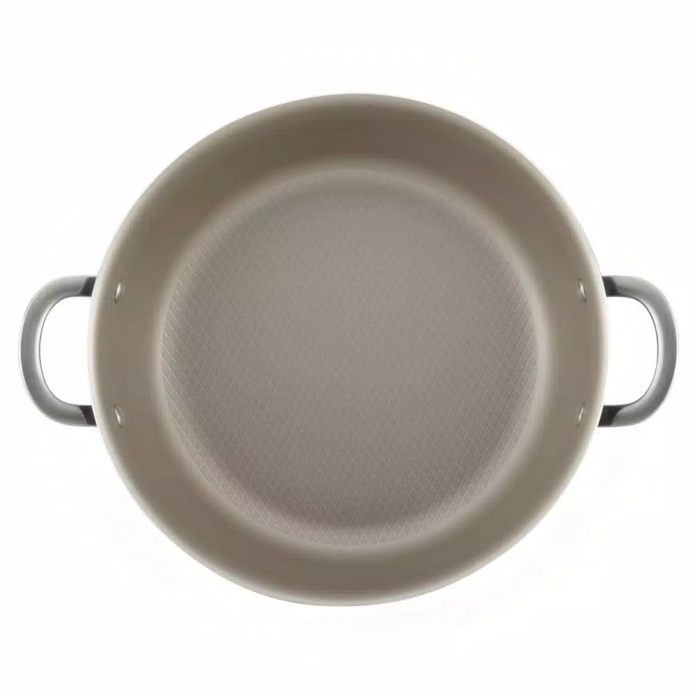 Ayesha Curry Home Collection 7.5 qt. Aluminum Nonstick Stock Pot in Sienna Red with Glass Lid