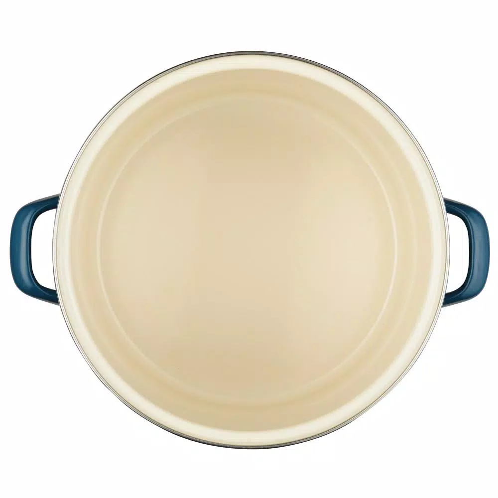 Ayesha Curry Home Collection 12 qt. Steel Nonstick Stock Pot in Twilight Teal with Lid
