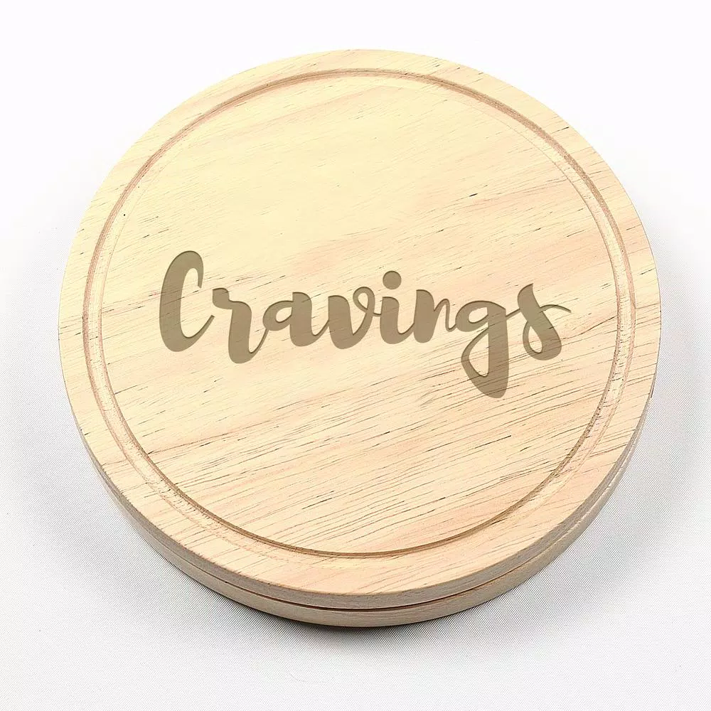 Cathy's Concepts "Cravings" 8 in. Wood Gourmet 5-Piece Cheese Board Set