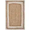 LR Home Toned 19 in. x 13 in. Bleach / Natural Jute Placemat (Set of 4)