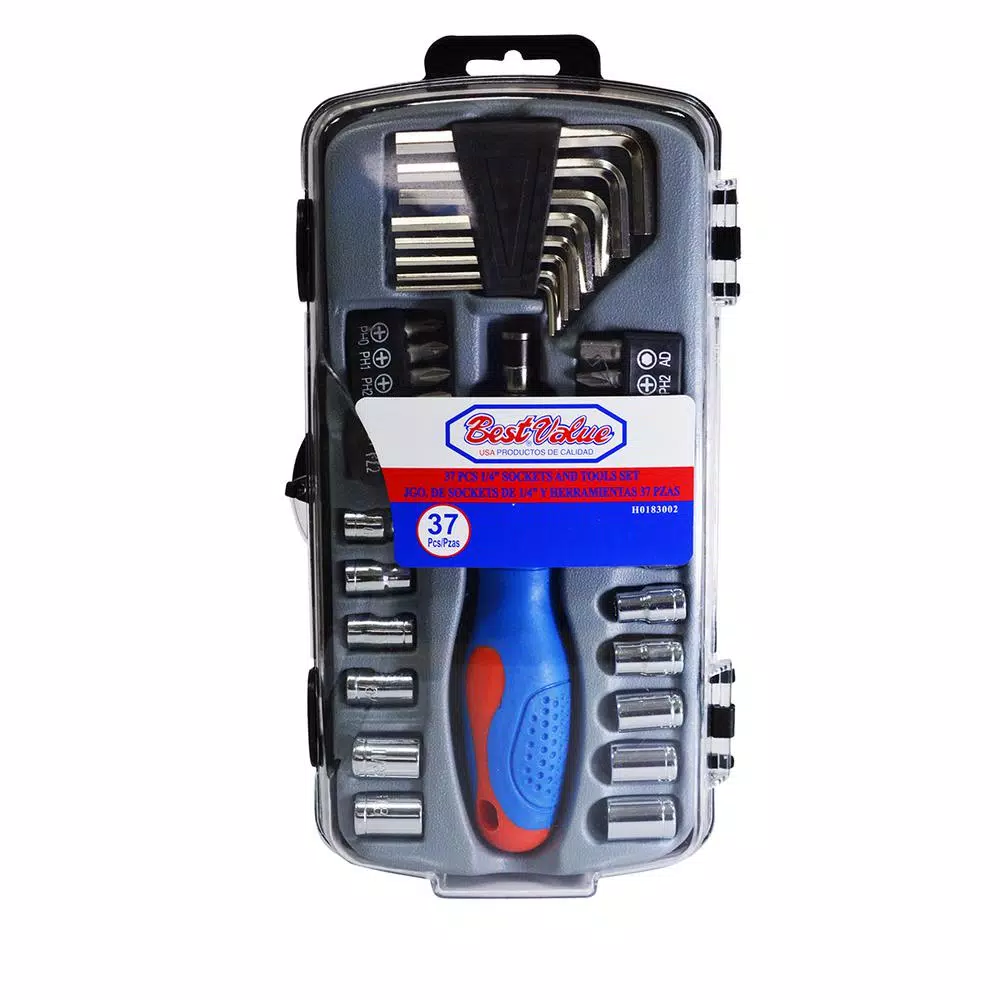 Best Value 1/4 in. Socket and Tool Set (37-Piece)