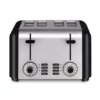 Cuisinart 4-Slice Black and Stainless Steel Wide Slot Toaster with Crumb Tray
