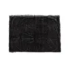 Noble House Warrin Black and White Streak Faux Fur Throw Blanket