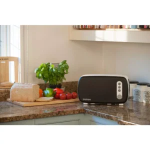 BergHOFF Seren 2-Slice Black Long Slot Toaster