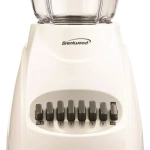 Brentwood Appliances 50 oz. 12-Speed White Electric Blender with Plastic Jar