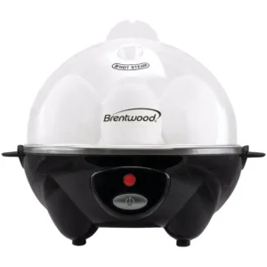 Brentwood 7-Egg Black Electric Egg Cooker with Auto Shutoff