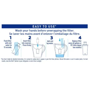Brita SOHO 5-Cup Small Water Filter Pitcher in Black, BPA Free