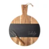 Cathy's Concepts Indulge Round Acacia and Slate Board