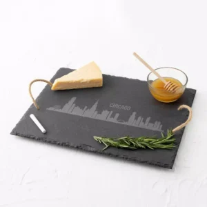 Cathy's Concepts Chicago Skyline Black Slate Serving Tray
