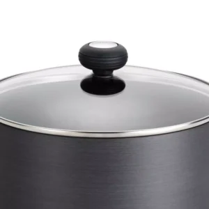 Circulon Classic 4 qt. Round Hard-Anodized Aluminum Nonstick Casserole Dish in Black with Glass Lid
