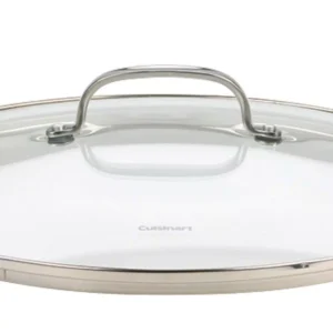 Cuisinart Chef's Classic 12 in. Hard-Anodized Aluminum Nonstick Skillet in Black with Glass Lid