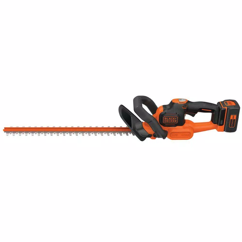 BLACK+DECKER 24 in. 40V MAX Lithium-Ion Cordless POWERCUT Hedge Trimmer with (1) 1.5Ah Battery and Charger Included