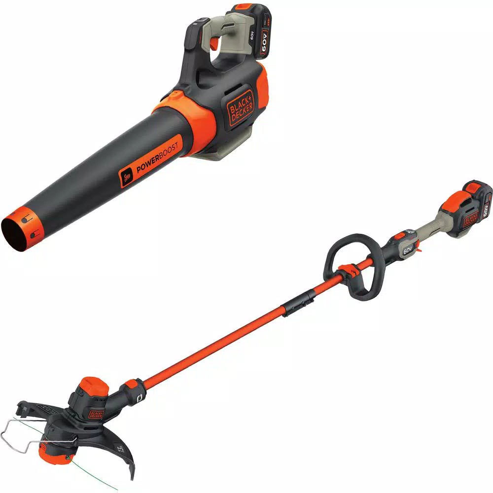 BLACK+DECKER 100 MPH 400 CFM 60V MAX Cordless Handheld Leaf Blower with Bonus 2-in-1 String Grass Trimmer/Lawn Edger Included