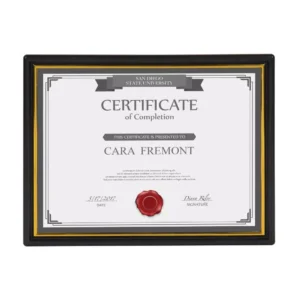 DesignOvation Corporate Document 8.5 in. x 11 in. Black Picture Frames (Set of 12)