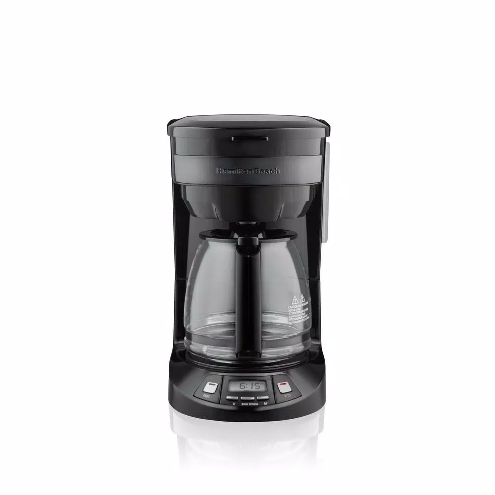 Hamilton Beach 12-Cup Black Stainless Programmable Drip Coffee Maker