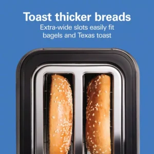 Hamilton Beach Expert Toast 900 W 2-Slice Black and Stainless Steel Wide Slot Toaster