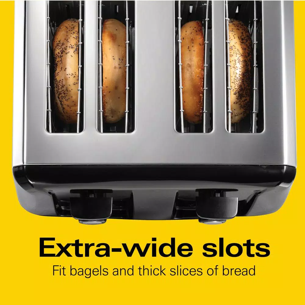 Hamilton Beach 4-Slice Black Wide Slot Toaster