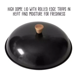 Honey-Can-Do Joyce Chen 4-Piece Wok Set with Black Carbon Steel Non-Stick Wok, High Dome Lid, 12