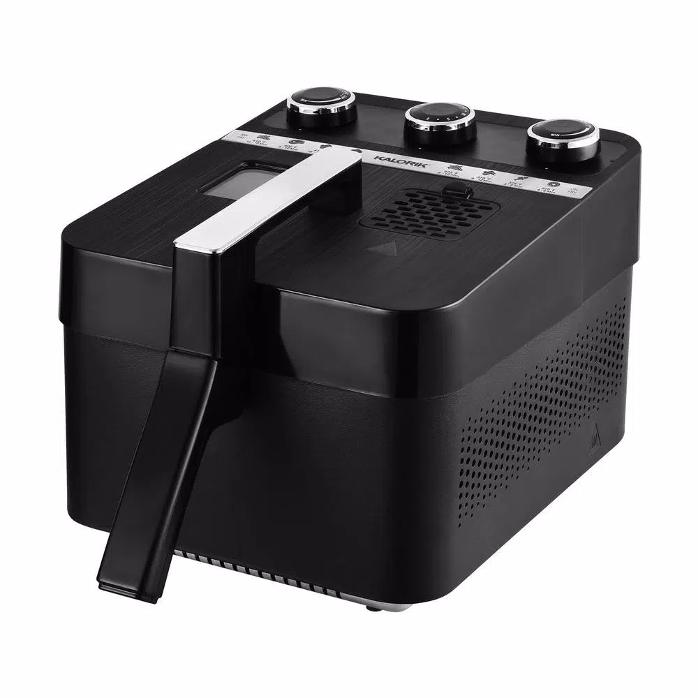 KALORIK 3.5 Qt. Black 2-in-1 Deep and Air Fryer