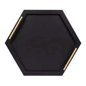 Kate and Laurel Halsey Black Decorative Tray