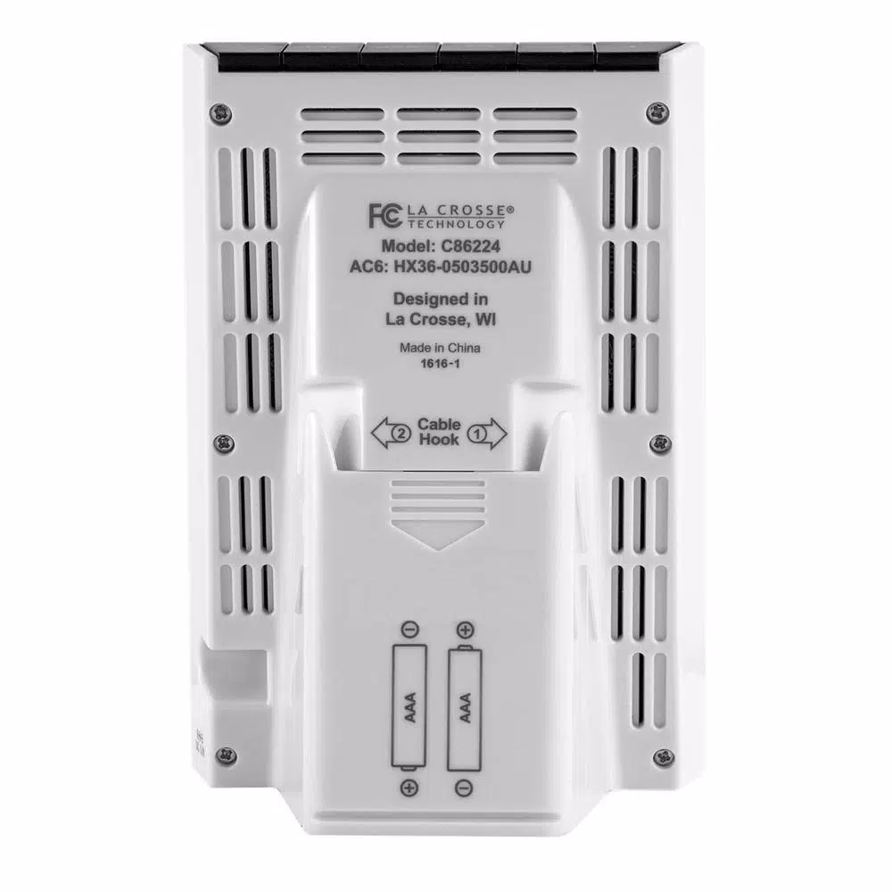 La Crosse Technology Desktop Dual USB Charging Clock with Alarm and Nap Timer